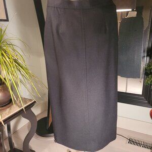 Vintage black soft wool Pendleton pencil maxi skirt